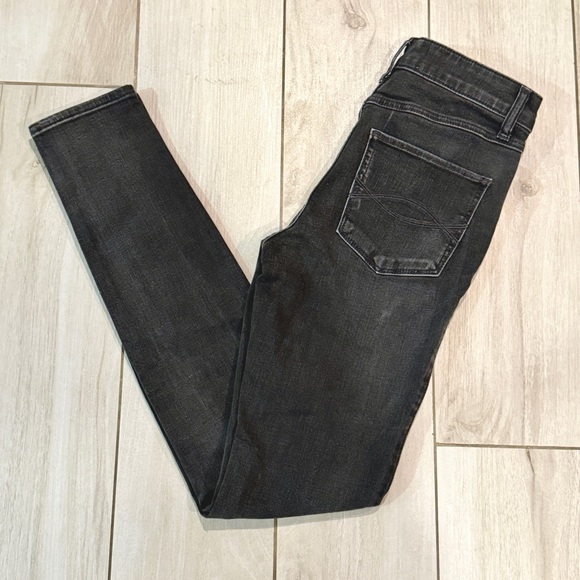 Abercrombie & Fitch Denim - ABERCROMBIE & FITCH High Rise Super Skinny Jeans, Gray Wash, Size 2R